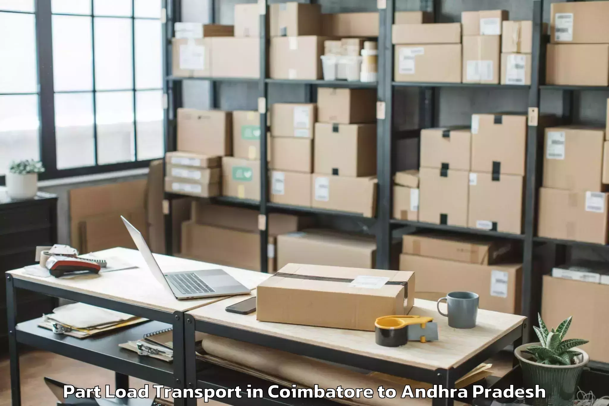 Book Coimbatore to Mandapeta Part Load Transport Online